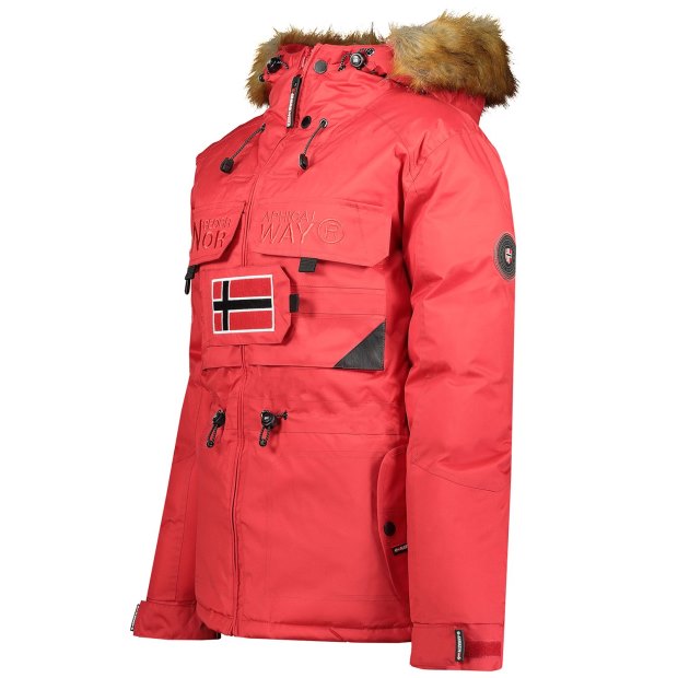 Geographical Norway Parka De Hombre Bench Rojo Rosso