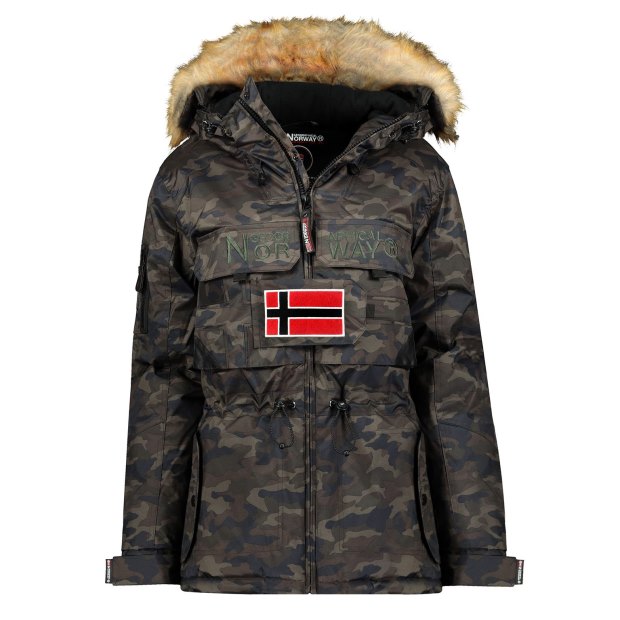 Geographical Norway Parka De Mujer Bellaciao Camo Caqui Kaki