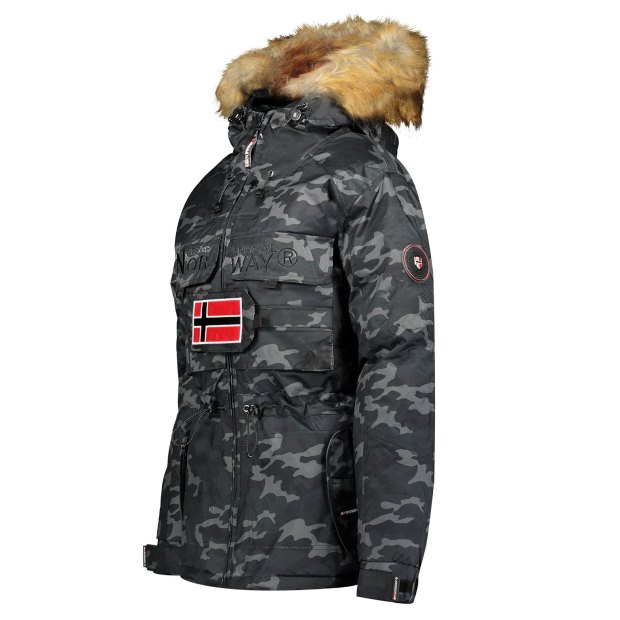 Geographical Norway Parka De Mujer Bellaciao Camo Negro Nero