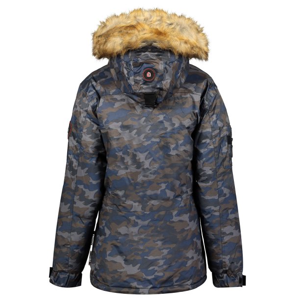Geographical Norway Parka De Mujer Bellaciao Camo Azul Marino Navy
