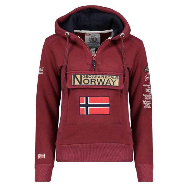 Geografica Norvegia Sudadera De Hombre Gymclass Burdeos Burdeos