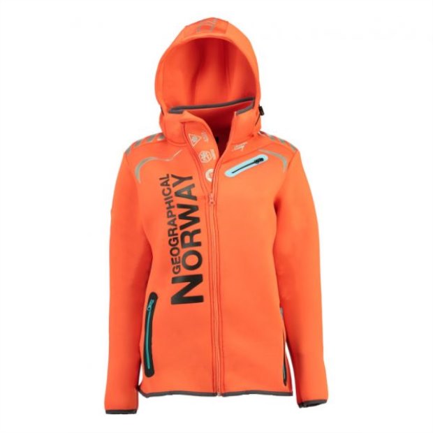 Geographical Norway Parka De Mujer Revolution Llamativo Coral / Azul Coral