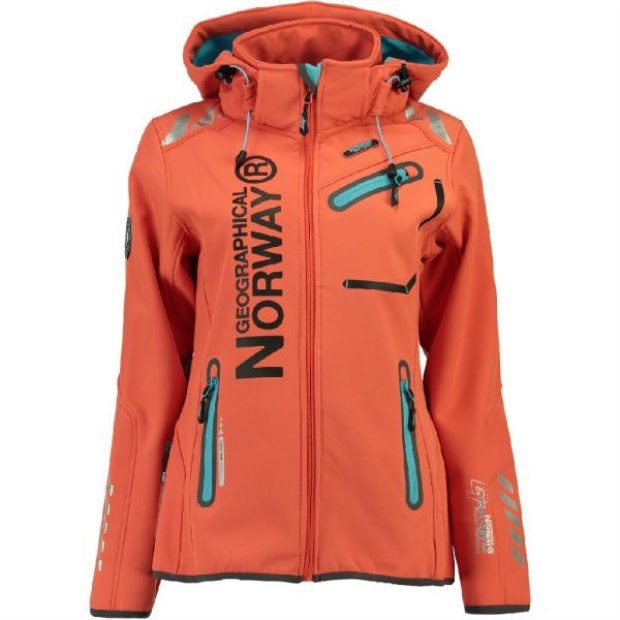 Geografico Norvegia Chaqueta Softshell De Mujer Reine Coral Corallo