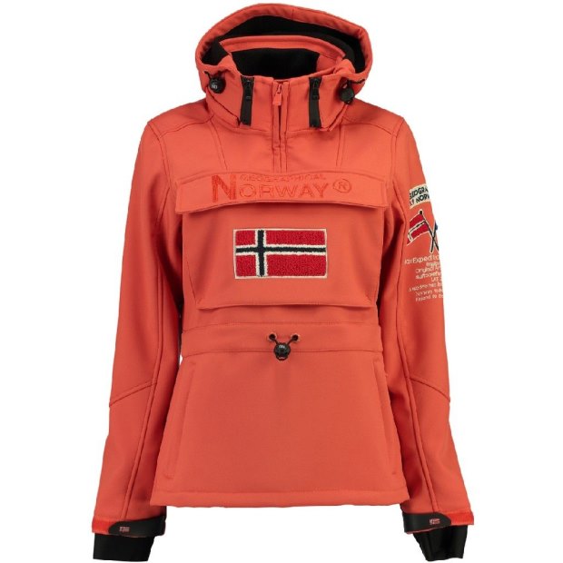Geografico Norvegia Chaqueta Softshell De Mujer Tilsit Coral Corallo